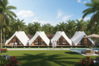 COMMA Luxury Ridge Tent Setup